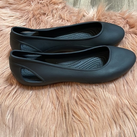 Crocs Iconic Sloane Black Flats Size 7 - Picture 3 of 8